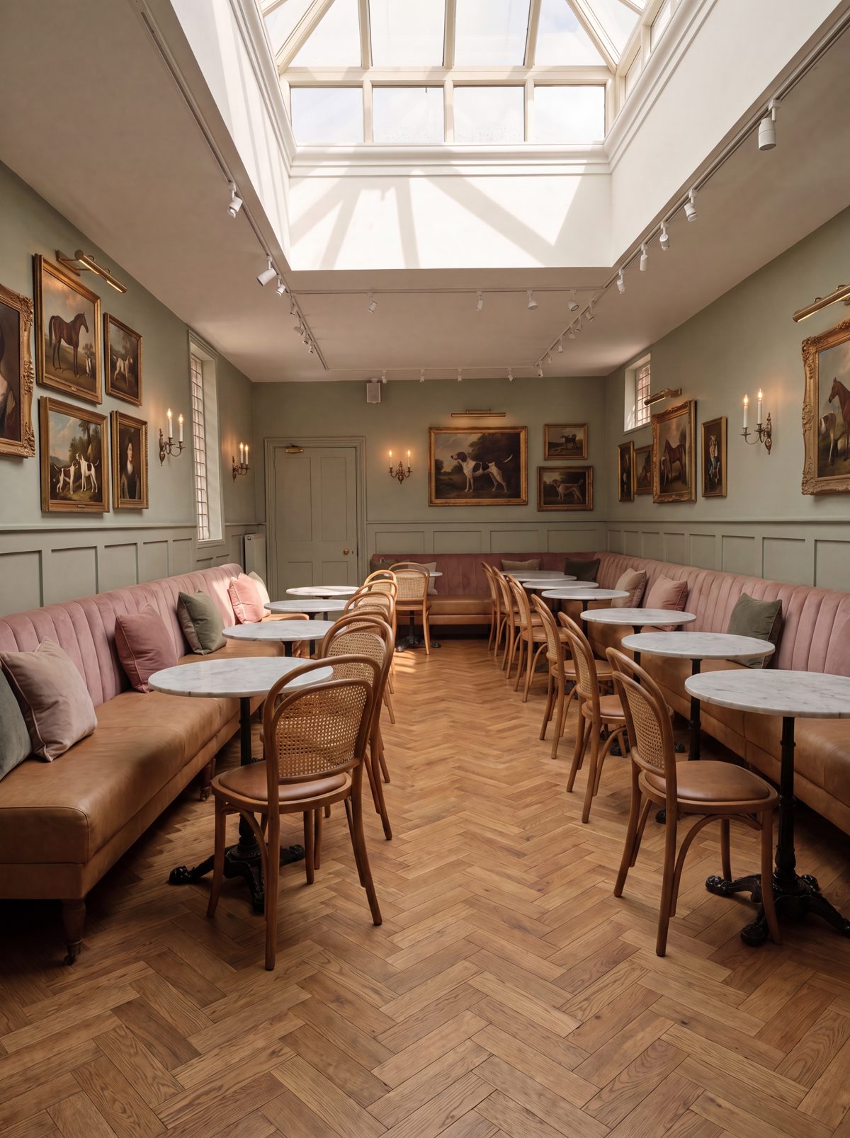 Concept render of the dining room under the skylight
